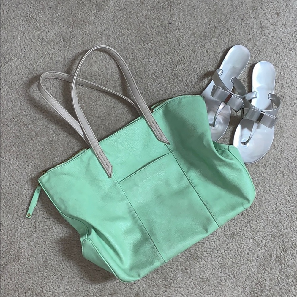 Carlos Santana Mint Green Tote Bag Purse